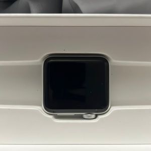 38mm, series 3 silver Apple Watch.